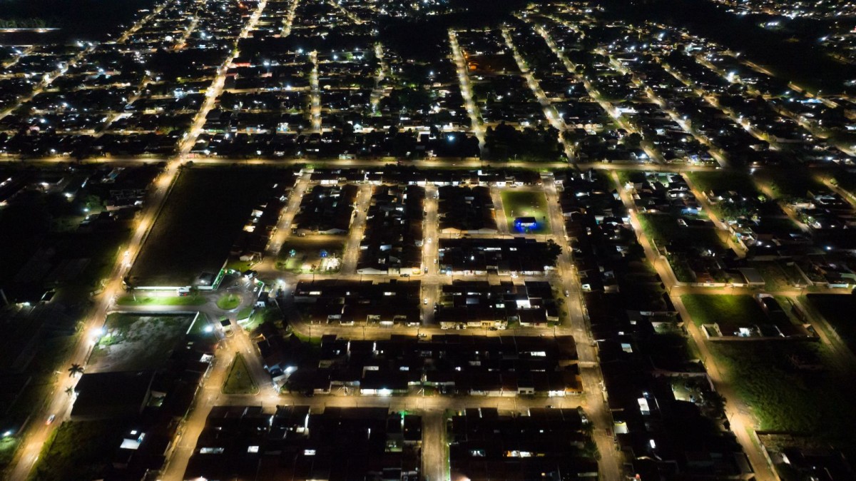 Porto Velho alcançou a marca de 100% da cidade iluminada