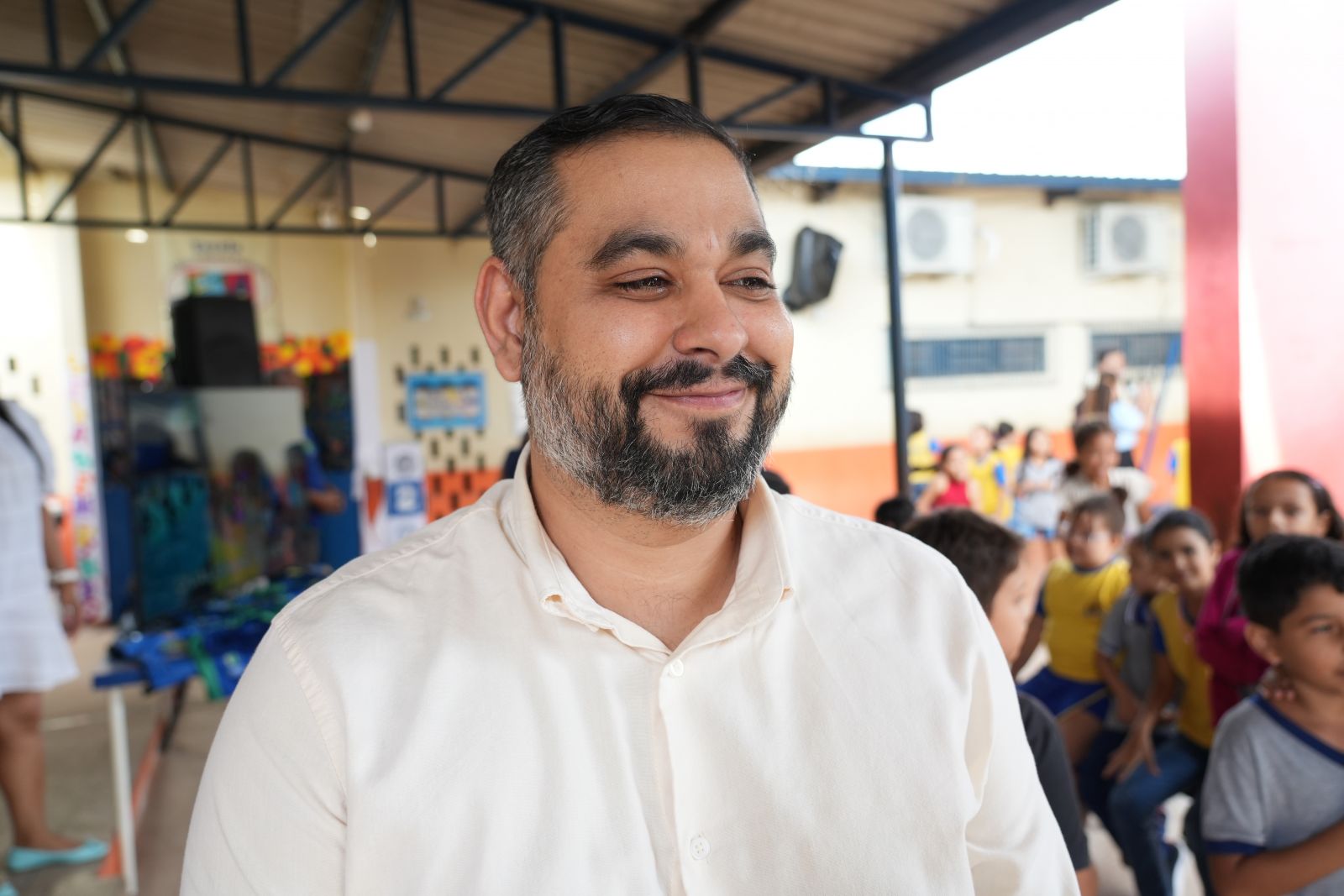 Giordani Lima também participou da ação na Escola Ulisses Soares