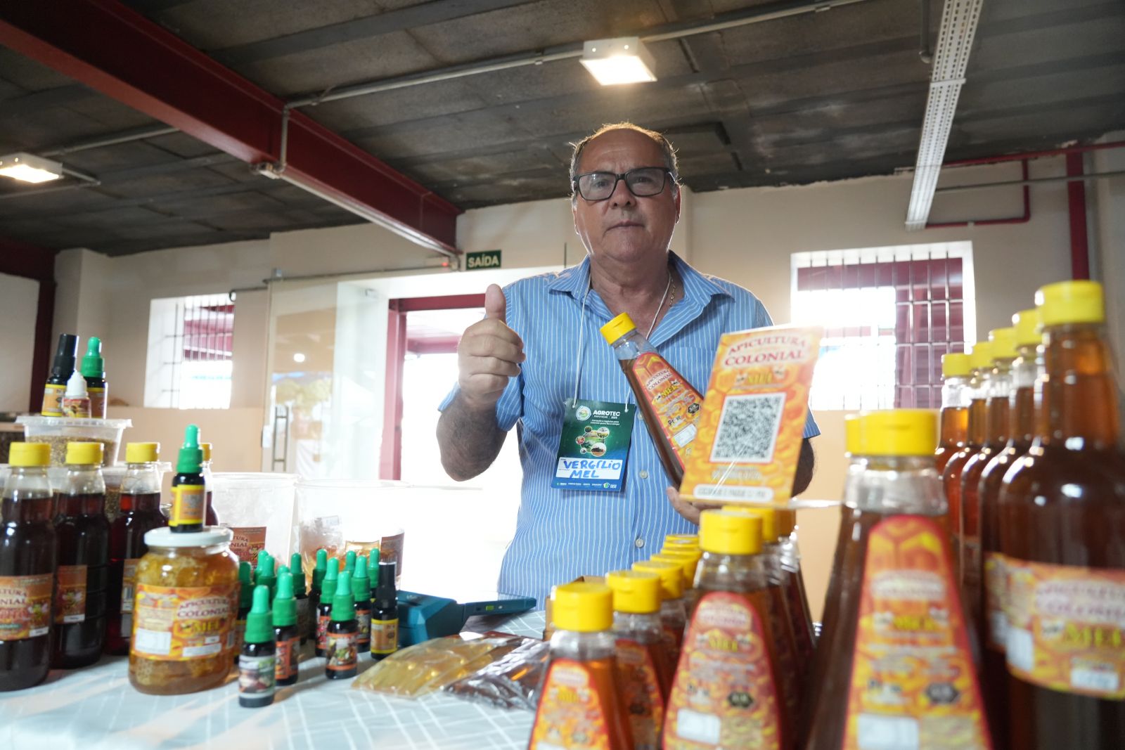 Produtor de mel Vergílio Possebon, de Vilhena, destaca a Agrotec como o início de um novo ciclo para o setor