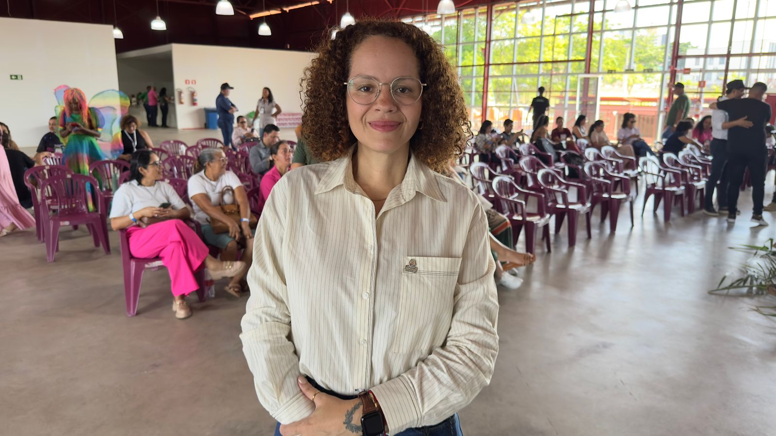 Lorrana Nascimento veio de Brasília contribuir e explicar a estratégia do Alimenta Cidades para os produtores